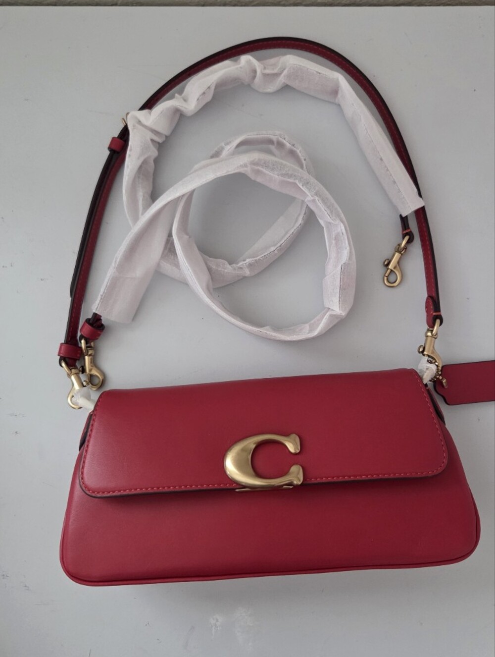 Coach Jet Shoulder Bag Crossbody Brass/Poppy